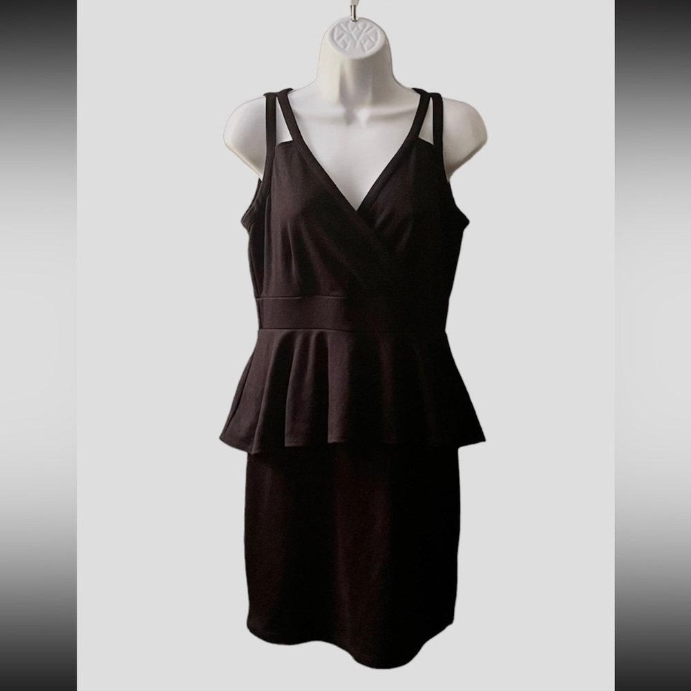 Black Peplum Dress Size L